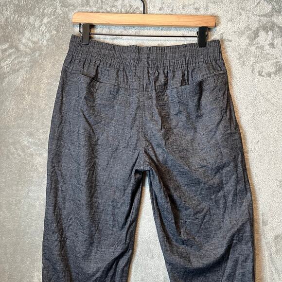 prAna Mantra Joggers Hemp Woven Sz Small Blue UPF 50+ Coal Gray Gorpcore Hiking - Picture 5 of 9
